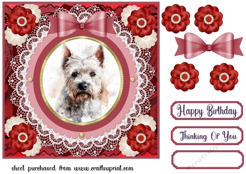Red Westie card front 3