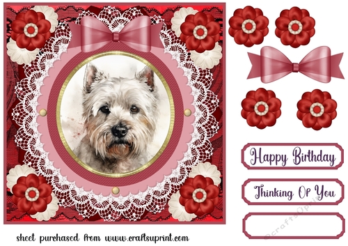 Red Westie card front 8