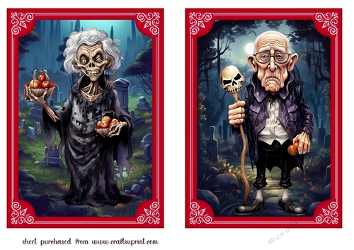 2 The oldies Halloween card fronts(7x5 aprox) 1