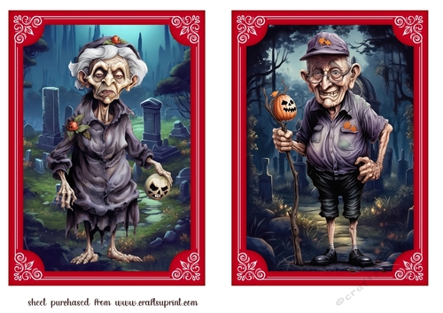 2 The oldies Halloween card fronts(7x5 aprox) 2