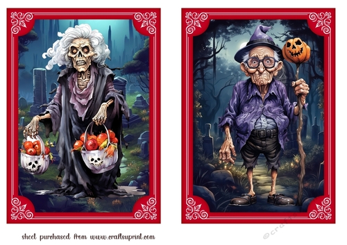 2 The oldies Halloween card fronts(7x5 aprox) 3