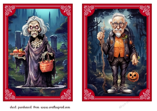 2 The oldies Halloween card fronts(7x5 aprox) 4