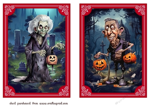 2 The oldies Halloween card fronts(7x5 aprox) 5
