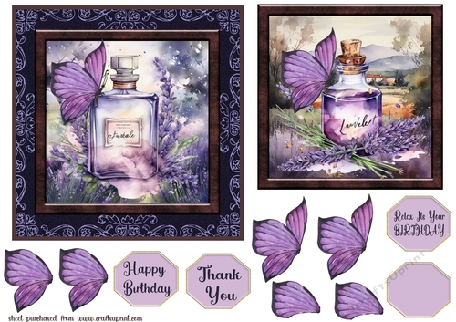 6x6 (aprox) Lavender relax card front 1