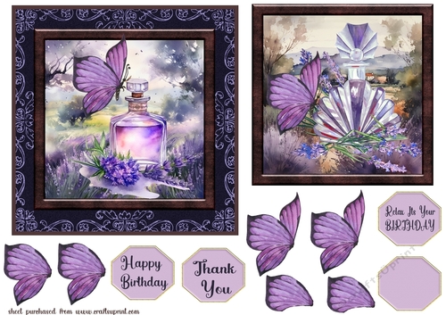 6x6 (aprox) Lavender relax card front 4