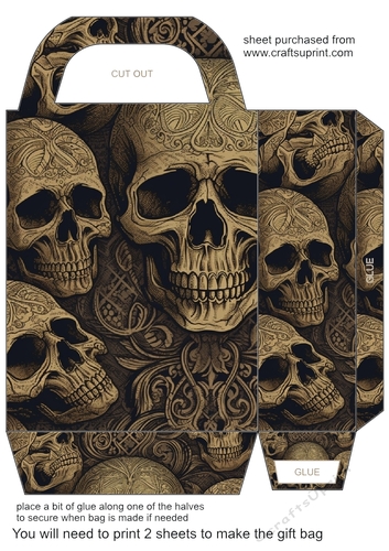 Halloween skull gift bag 1