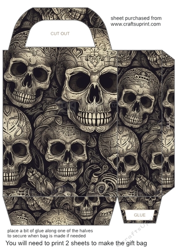 Halloween skull gift bag 2