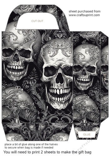 Halloween skull gift bag 3