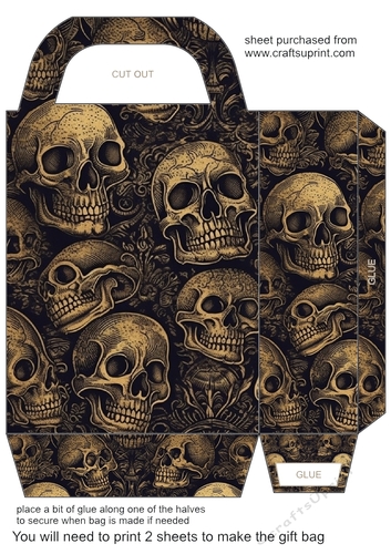 Halloween skull gift bag 4