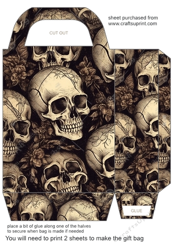 Halloween skull gift bag 5