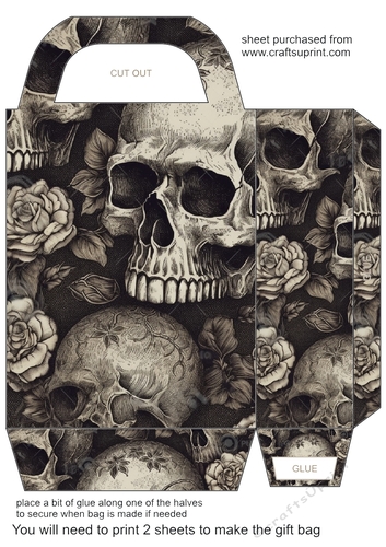 Halloween skull gift bag 6