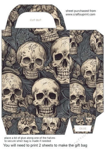Halloween skull gift bag 7