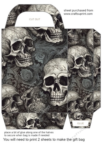Halloween skull gift bag 10
