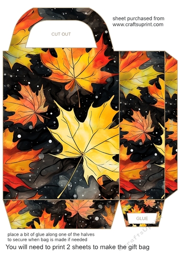 Autumn leaves gift bag 1