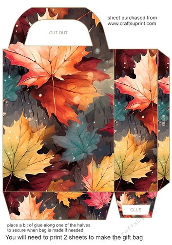 Autumn leaves gift bag 2
