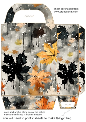 Autumn leaves gift bag 4