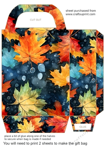 Autumn leaves gift bag 7