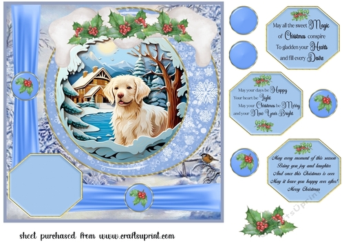 All about the Christmas pup card front 5