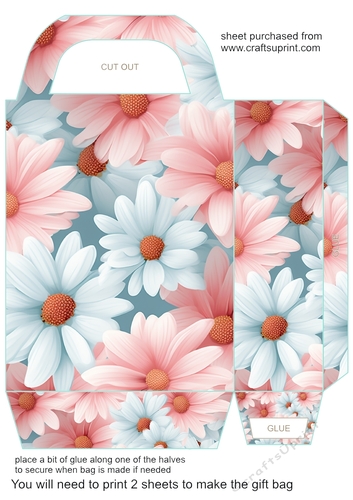 Pastel daisies gift bag 1
