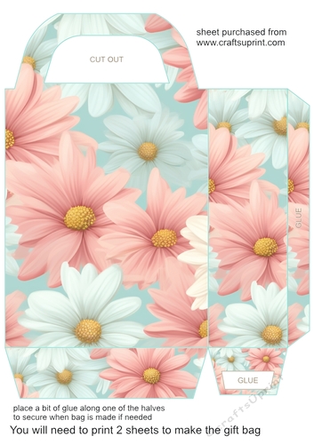 Pastel daisies gift bag 2