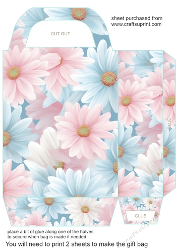 Pastel daisies gift bag 3