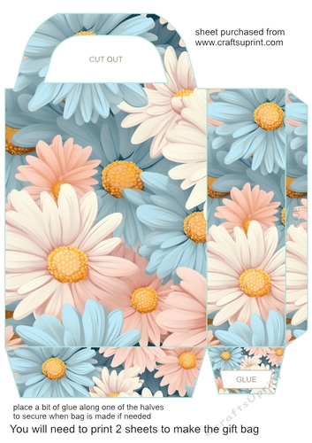 Pastel daisies gift bag 5