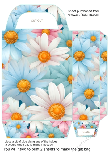 Pastel daisies gift bag 8