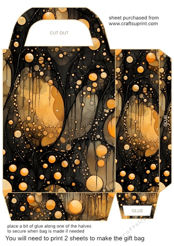 Orange and black Halloween gift bag 1