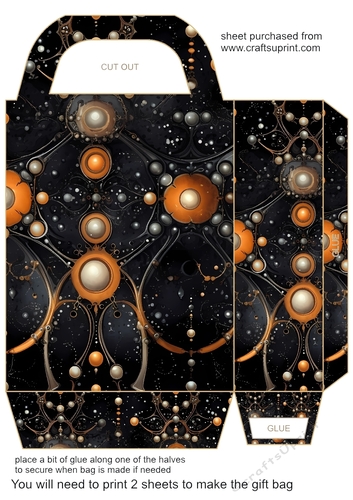 Orange and black Halloween gift bag 3