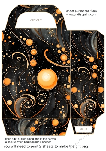 Orange and black Halloween gift bag 4