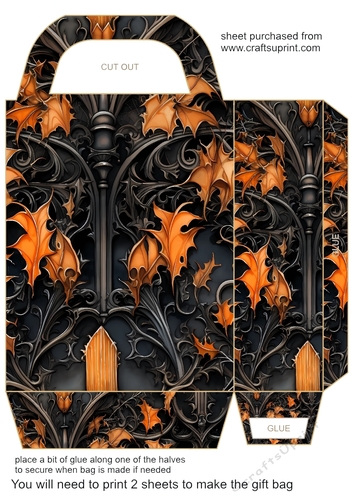 Orange and black Halloween gift bag 6