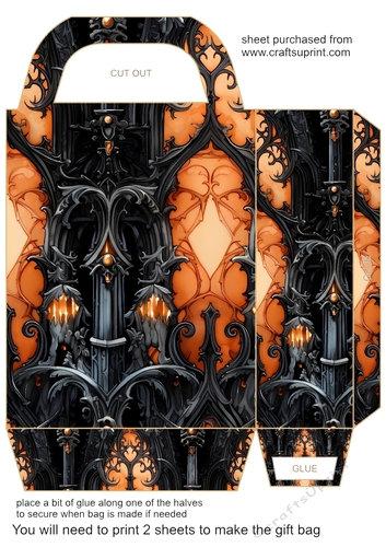 Orange and black Halloween gift bag 8