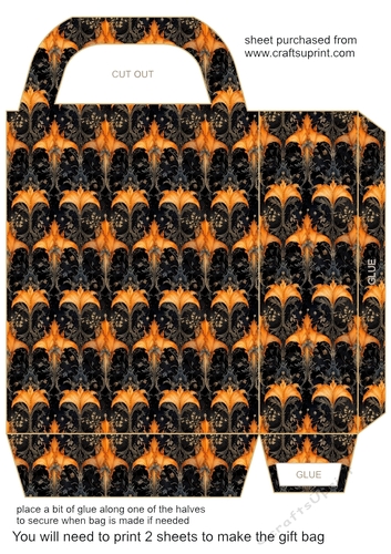 Orange and black Halloween gift bag 10