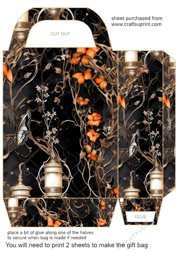 Orange and black Halloween gift bag 12