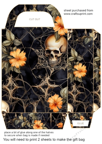 Orange and black Halloween gift bag 13