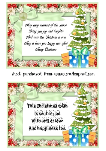2 5x7 aprox Christmas sentiment toppers/inserts 3
