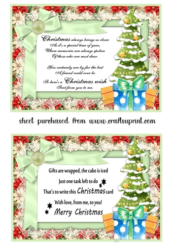 2 5x7 aprox Christmas sentiment toppers/inserts 4