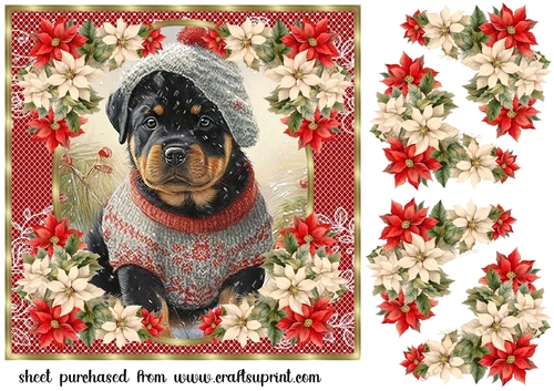 Christmas pup in jumper card front 5