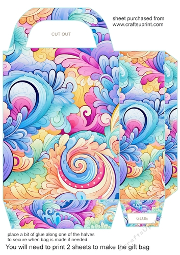 Boho rainbow gift bag 7