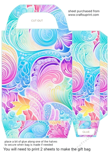 Boho rainbow gift bag 8