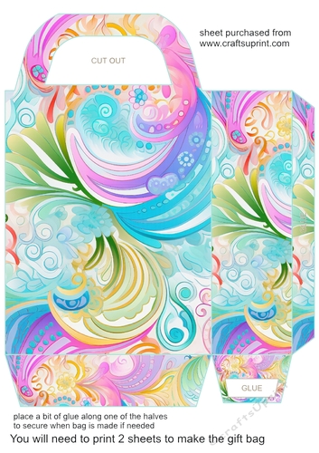 Boho rainbow gift bag 10