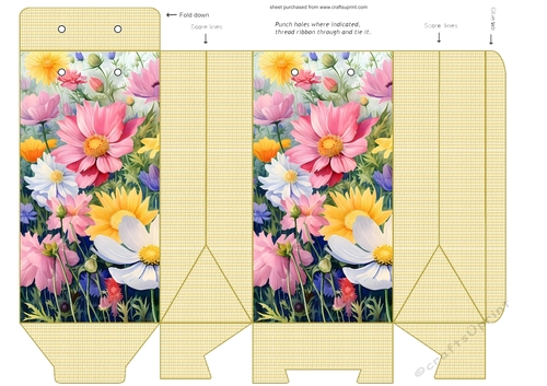 Wildflower and gingham pinch bag 1