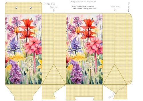 Wildflower and gingham pinch bag 2