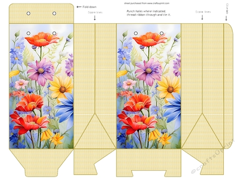 Wildflower and gingham pinch bag 3