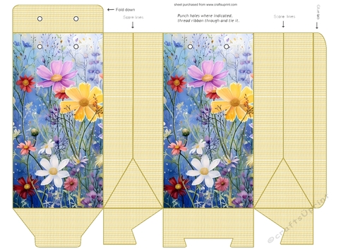 Wildflower and gingham pinch bag 4