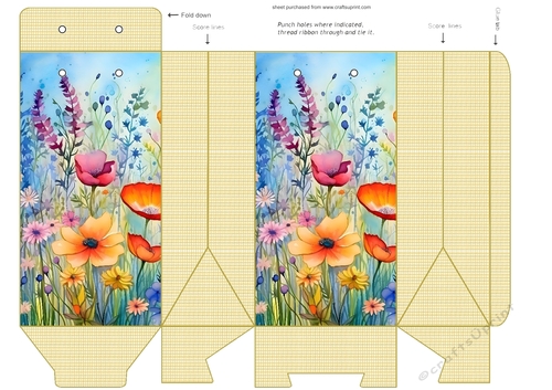 Wildflower and gingham pinch bag 5