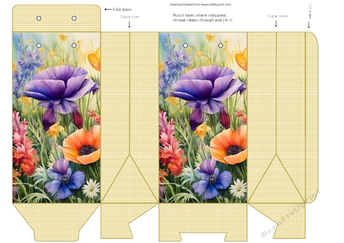 Wildflower and gingham pinch bag 6