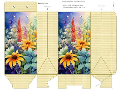 Wildflower and gingham pinch bag 8