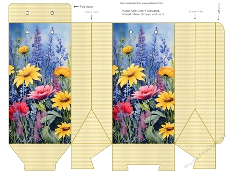 Wildflower and gingham pinch bag 9