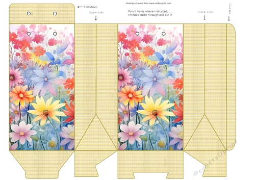 Wildflower and gingham pinch bag 10